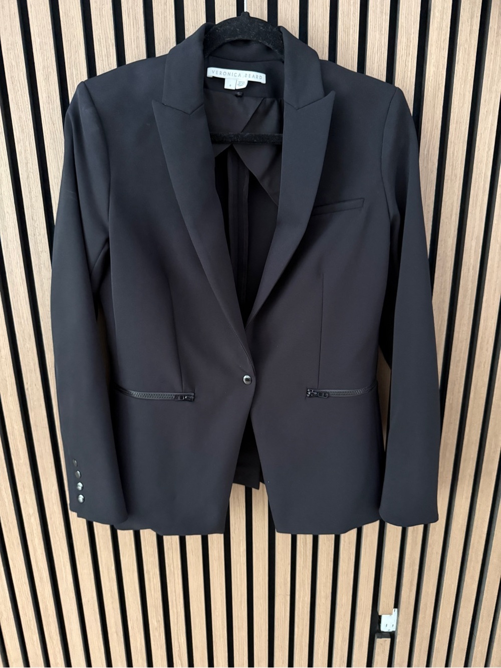Veronica Beard Classic Black Single-Button Blazer